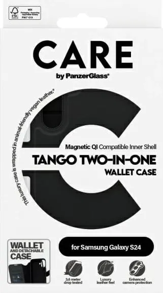 Mbështjellës PanzerGlass CARE Tango 2in1 për Samsung Galaxy S24+, i zi - 2