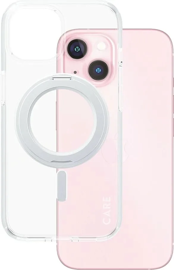 Mbështjellës PanzerGlass CARE Case me kickstand & MagSafe për iPhone 15 Pro, transparent - 1