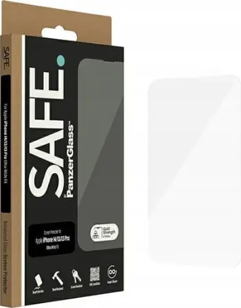 Mbrojtës ekrani PanzerGlass SAFE, për iPhone 14 13 13 Pro, Ultra-Wide Fit, transparents