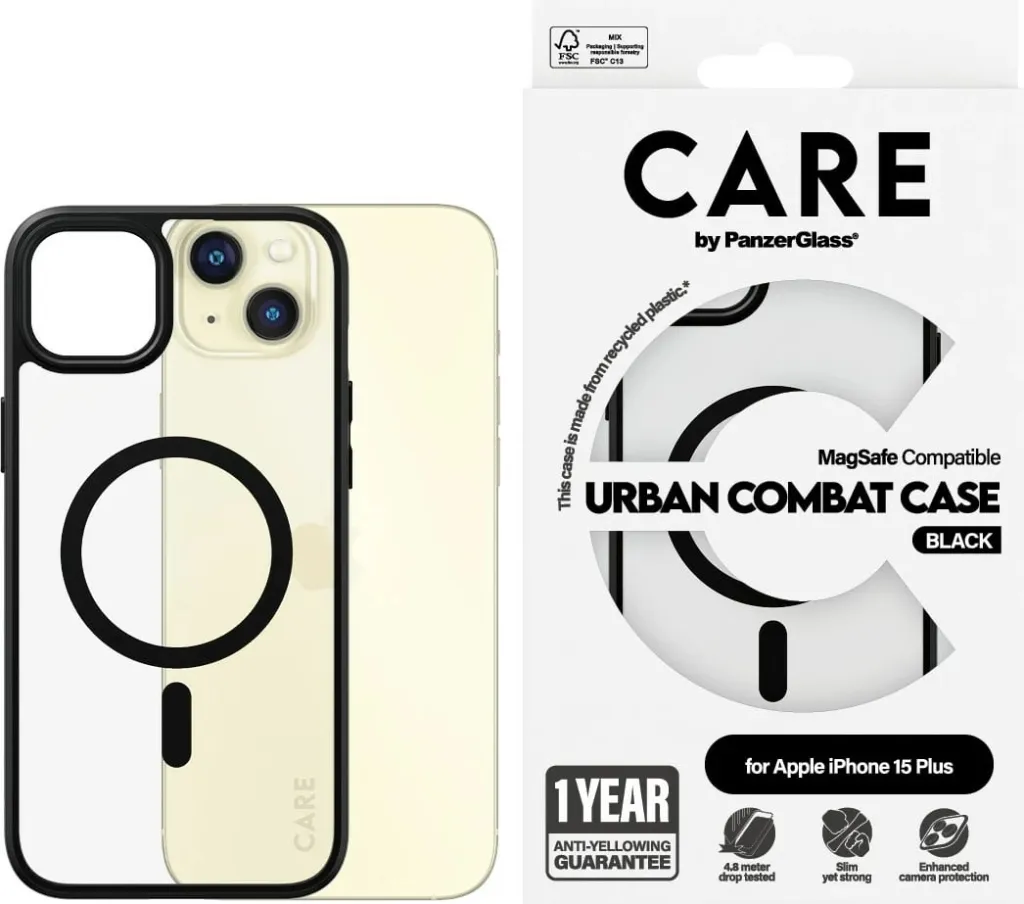 Mbështjellës PanzerGlass CARE Case Flagship MagSafe për iPhone 15 Plus, transparent - 2