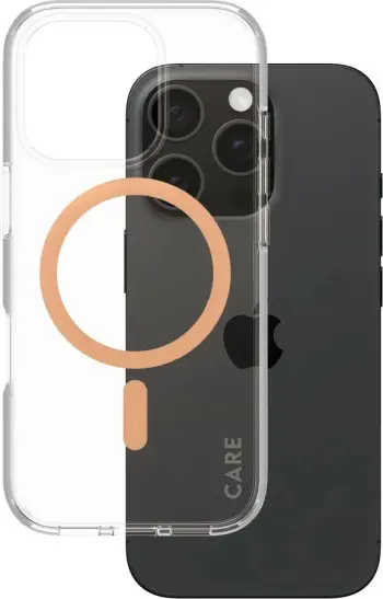 Mbështjellës PanzerGlass CARE Case Flagship Peachy MagSAFE për iPhone 16 Pro, transparent