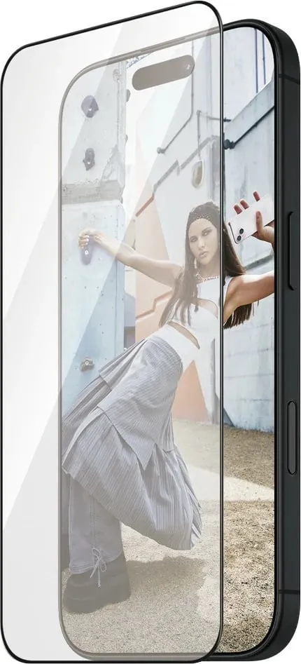 Mbrojtës ekrani PanzerGlass SAFE. iPhone 16/15 Plus, kornizë e zezë - 1