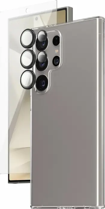 Mbështjellës PanzerGlass 3-in-1 për Samsung Galaxy S24 Ultra-Wide Fit transparent