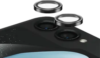 Mbrojtës lentash PanzerGlass për Galaxy Z Flip 5, xham i temperuar, i zi