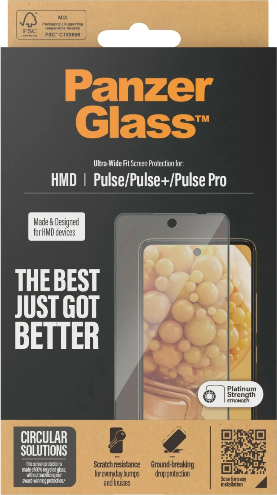 Mbrojtës ekrani PanzerGlass për HMD Pulse/Pulse+/Pulse Pro, xham i fortë - 3
