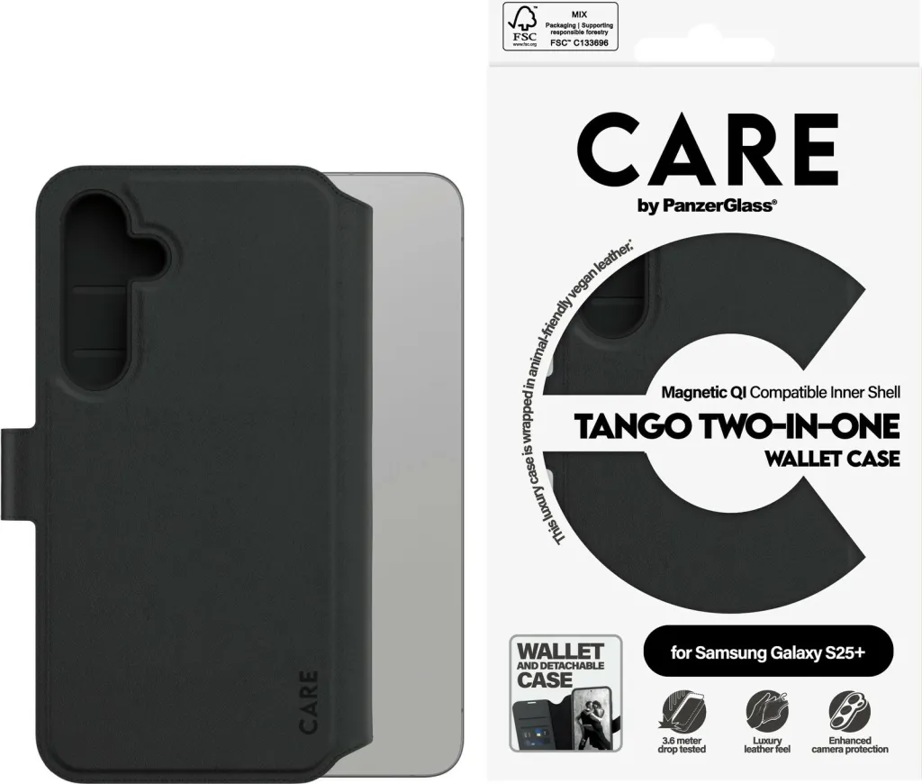 Mbështjellës PanzerGlass CARE Feature Case Tango 2-in-1, për Galaxy S25 Plus, i zi - 3