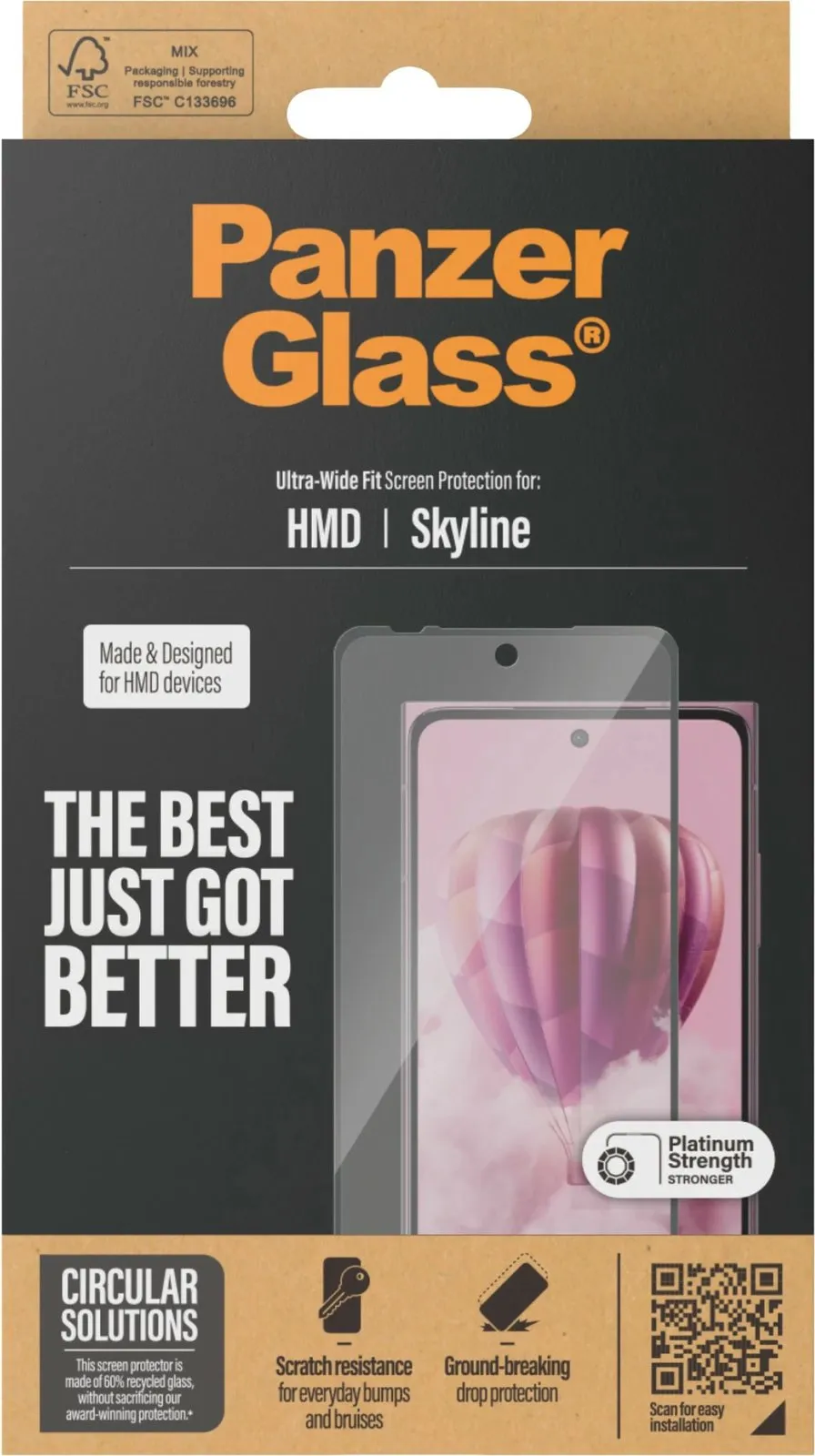 Mbrojtës ekrani PanzerGlass HMD Skyline Ultra-Wide Fit, transparent - 3