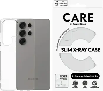 Mbështjellës PanzerGlass CARE Clear X-Ray Soft Basic për Samsung Galaxy S25 Ultra, transparent