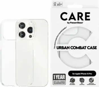 Mbështjellës PanzerGlass CARE Case Flagship Clear për iPhone 15 Pro transparent