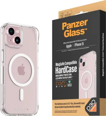 Mbështjellës PanzerGlass HardCase me MagSafe, D3O, për iPhone 15/14/13, Transparent