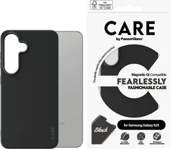 Mbështjellës PanzerGlass CARE për Samsung Galaxy S25, i zi