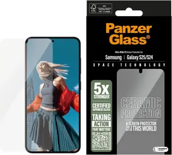 Mbrojtës ekrani PanzerGlass Ultra-Wide Fit Ceramic Glass për Samsung Galaxy S25 Ultra
