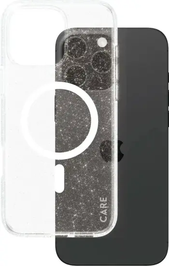 Mbështjellës PanzerGlass CARE Case Star Lit White MagSAFE për iPhone 16 Pro Max, transparent