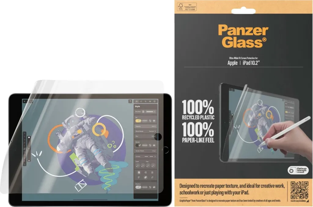 Mbrojtës ekrani PanzerGlass GraphicPaper për iPad 10.2, transparent - 2