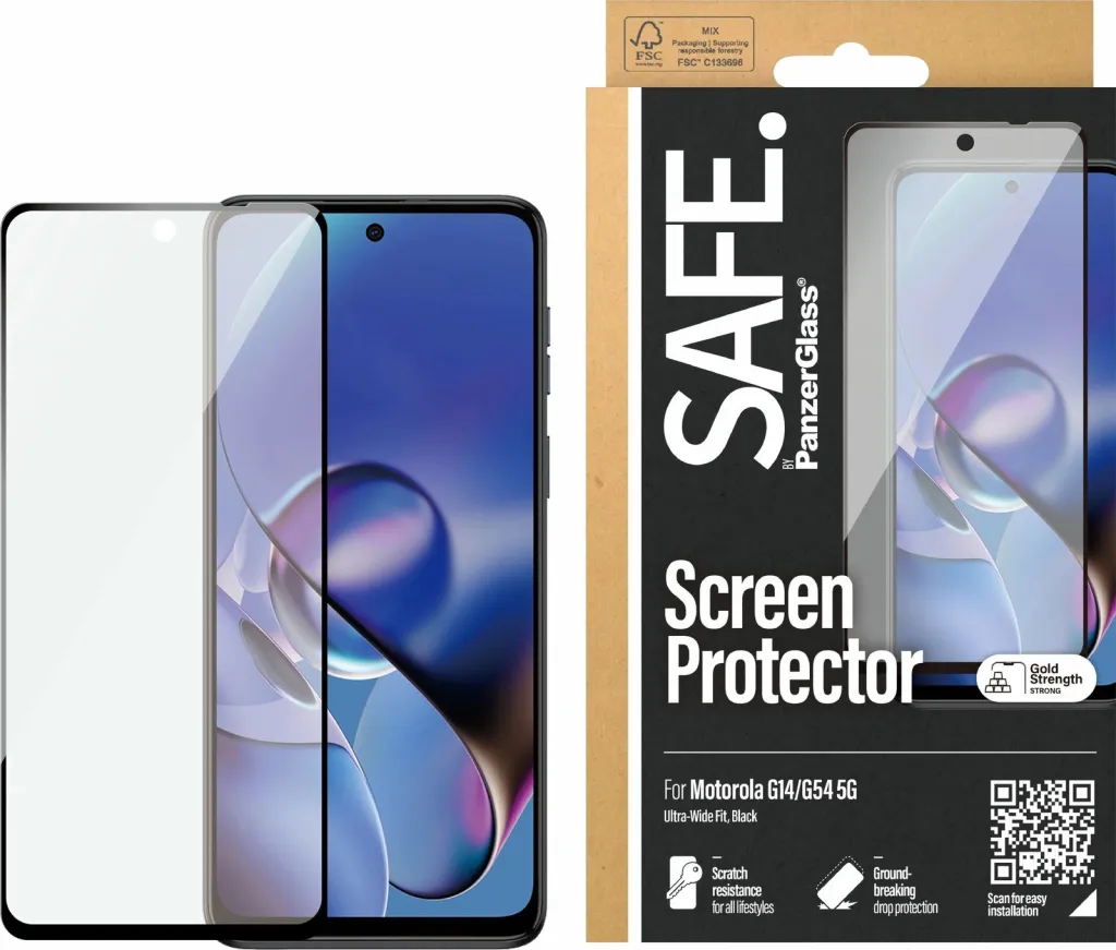 Mbrojtës ekrani PanzerGlass SAFE. për Motorola G14 4G, transparent - 2