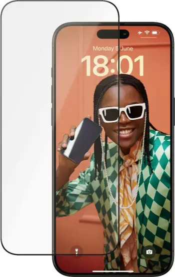 Mbrojtës ekrani qeramik PanzerGlass për iPhone 15 Pro Max, me kornizë pozicionimi