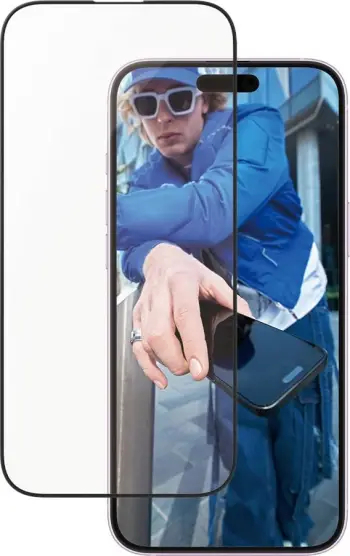Mbrojtës ekrani PanzerGlass për iPhone 16/15 Plus, kornizë alumini