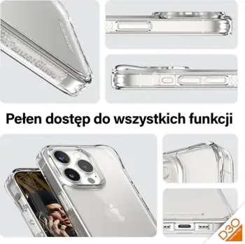 Mbështjellës PanzerGlass HardCase me D3O për iPhone 15 Pro Max, transparent