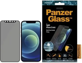 Xham i temperuar PanzerGlass E2E Super+ Microfracture për iPhone 12 mini, me kornizë të zezë