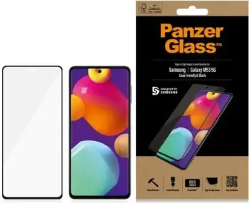 Xham mbrojtës PanzerGlass për Samsung M53, Tempered Glass E2E, Case Friendly, me kornizë të zezë