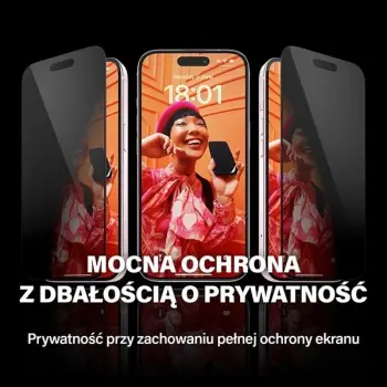 Mbrojtës ekrani PanzerGlass Apple iPhone 15 Plus 6.7", Privacy, Ultra Wide Fit, transparent