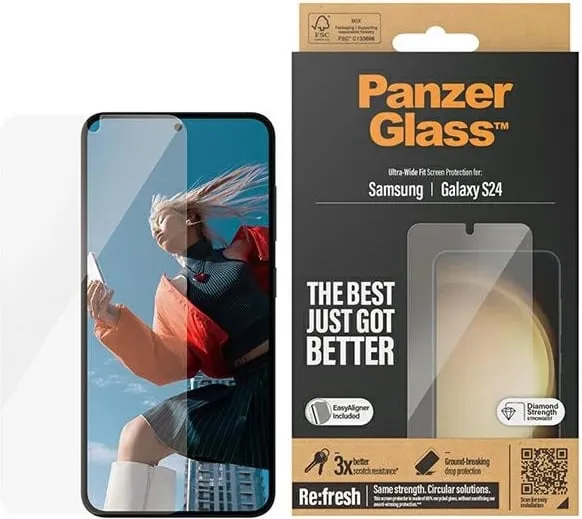Mbrojtës ekrani PanzerGlass për Samsung Galaxy S24, transparent - 1