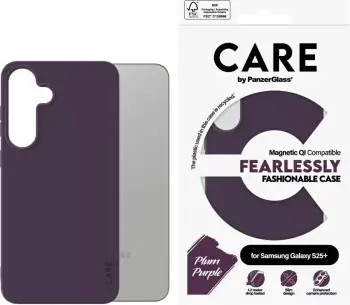 Mbështjellës PanzerGlass CARE për Samsung Galaxy S25 Plus, silikon, plum purple