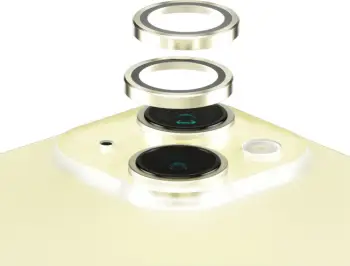 Mbrojtës kamerash PanzerGlass Hoops për iPhone 15/15 Plus, e verdhë