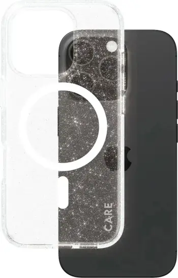 Mbështjellës PanzerGlass CARE Case Star Lit White MagSAFE për iPhone 16, transparent