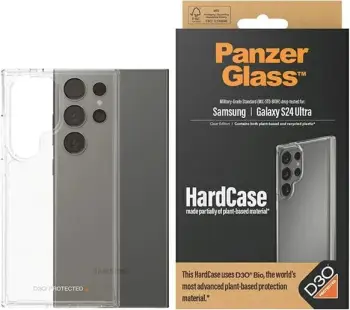Këllëf telefoni PanzerGlass HardCase D3O për Samsung Galaxy S24 Ultra, mbrojtje ushtarake, i zi