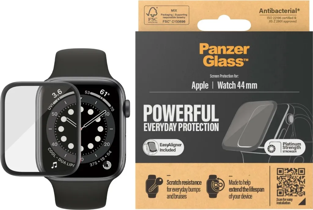 Mbrojtës ekrani PanzerGlass për Apple Watch Series 4/5 44mm, transparent - 2