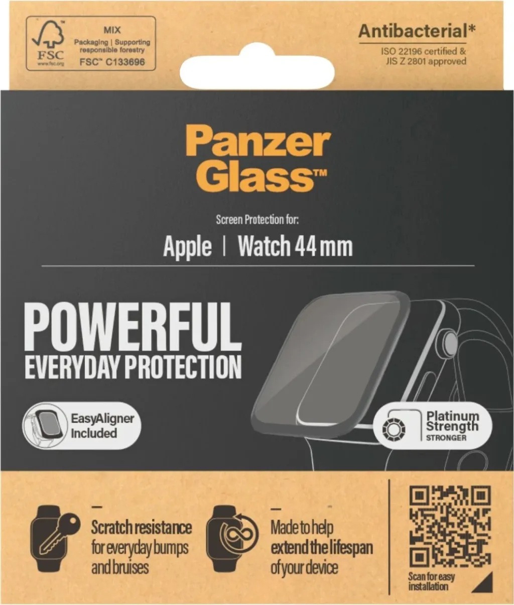 Mbrojtës ekrani PanzerGlass për Apple Watch Series 4/5 44mm, transparent - 3