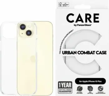Mbështjellës PanzerGlass CARE Case Flagship Clear për iPhone 15 Plus, transparent