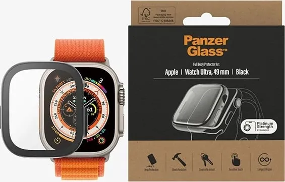 Mbështjellës PanzerGlass Full Body për Apple Watch Ultra 49mm, zi - 3