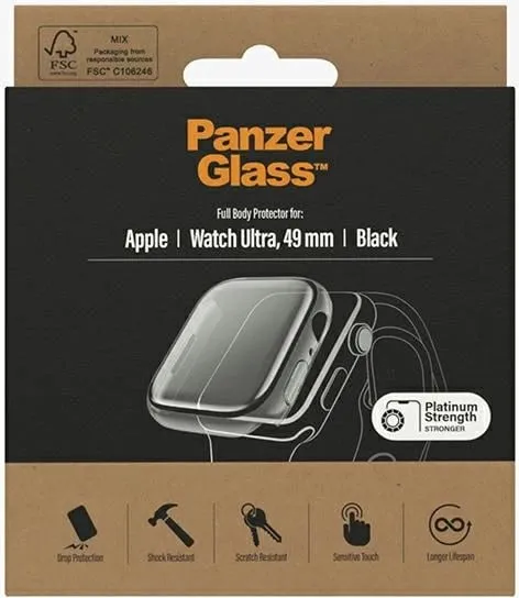 Mbështjellës PanzerGlass Full Body për Apple Watch Ultra 49mm, zi - 4
