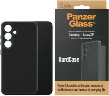 Mbështjellës PanzerGlass HardCase për Samsung Galaxy S24, i zi