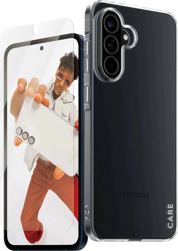 Mbështjellës PanzerGlass për Samsung Galaxy A56 5G, set 2-në-1, transparent - 1