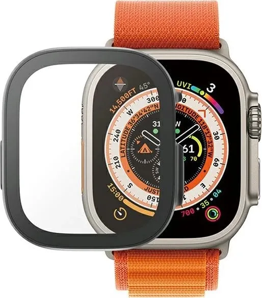 Mbrojtëse ekrani PanzerGlass Full Body për Apple Watch Ultra 49mm, me D3O, e zezë - 1