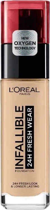 Krem pudër Loreal Infaillible 32H Fresh Wear, nr.120 Golden Vanilla, 30ml