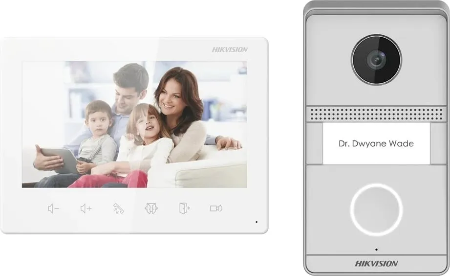 Videodomofon Hikvision DS-KIS101-P, 7", Wired, IP65, 2 MP, Flush - 1