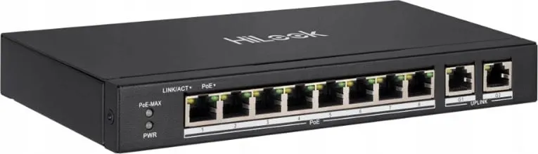 Switch Hikvision SW-10-POE, 10 porta, PoE, i zi - 1