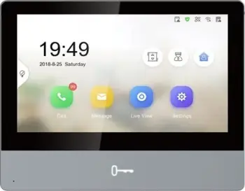Sistem video interkom Hikvision DS-KH8350-TE1, 7", me prekje, Gri