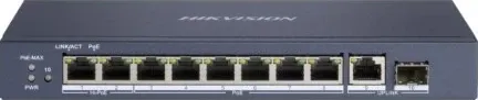 Switch Hikvision DS-3E0510HP-E, Gigabit Ethernet, PoE, Blu - 1