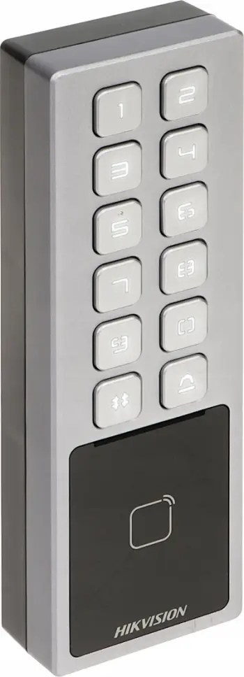 Kodues dere Hikvision DS-K1T805MBWX, lexues RFID, Bluetooth, gri