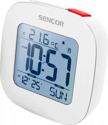 Orë alarm me termometër Sencor SDC, 1200W, i bardhë