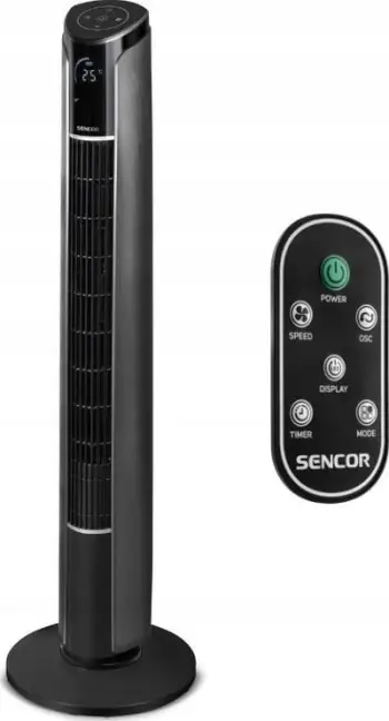 Ventilator kullonë Sencor SFT 4207BK, 3 shpejtësi, telekomandë, i zi