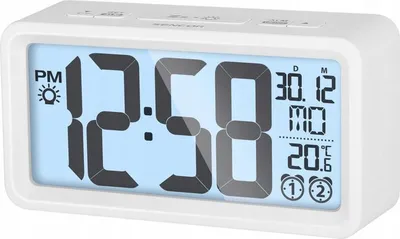 Orë me alarm dhe termometër Sencor SDC 2800, 2800 W, e bardhë - 1