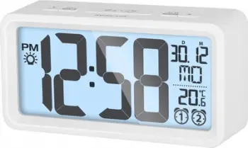 Orë me alarm dhe termometër Sencor SDC 2800, 2800 W, e bardhë