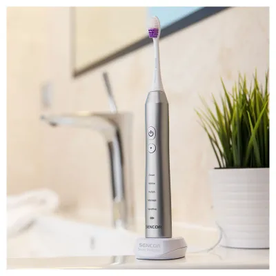 Furçë elektrike për dhëmbë Sencor Sonic SOC 3200SL, e bardhë/ Hiri - 6