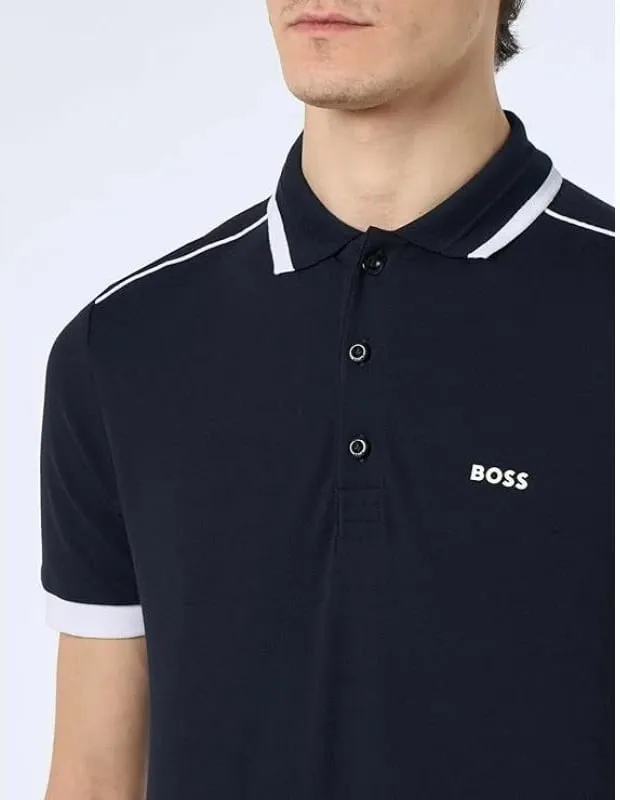 Maicë polo Boss meshkuj, blu - 4